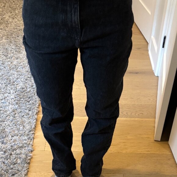 GANNI High Waist Black Straight Leg Jeans - Picture 5 of 5